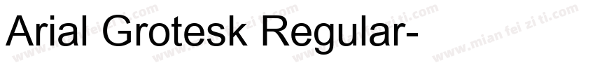 Arial Grotesk Regular字体转换